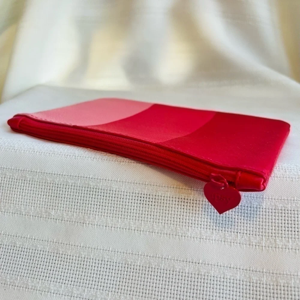 💄3/$12💄5/$15 ipsy Flying Colors Red & Pink Cosmetic Bag‎ EUC